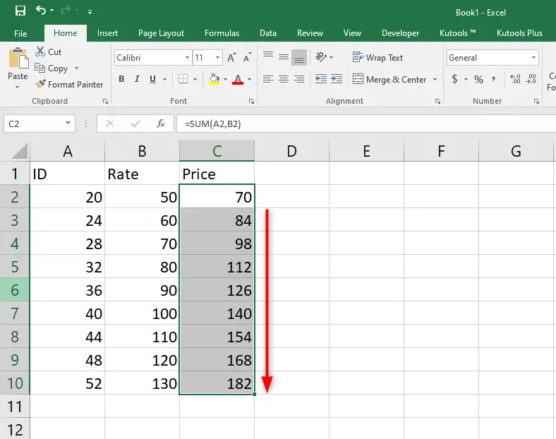 Why Can I Not Drag My Formula Down In Excel