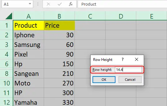 set the row height as 14.4 to unhide rows