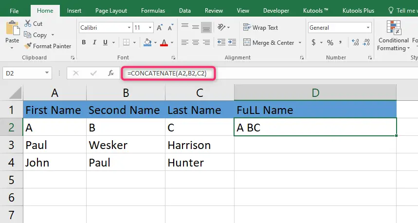 How To Use CONCATENATE Function In Excel - Excel Wizard