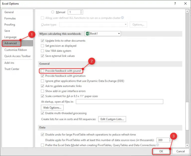 How to turn off Excel sounds - Excel Wizard