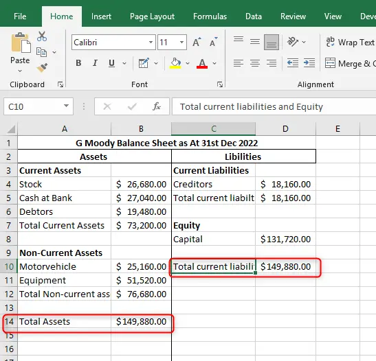 How To Create An Excel Balance Sheet - Excel Wizard