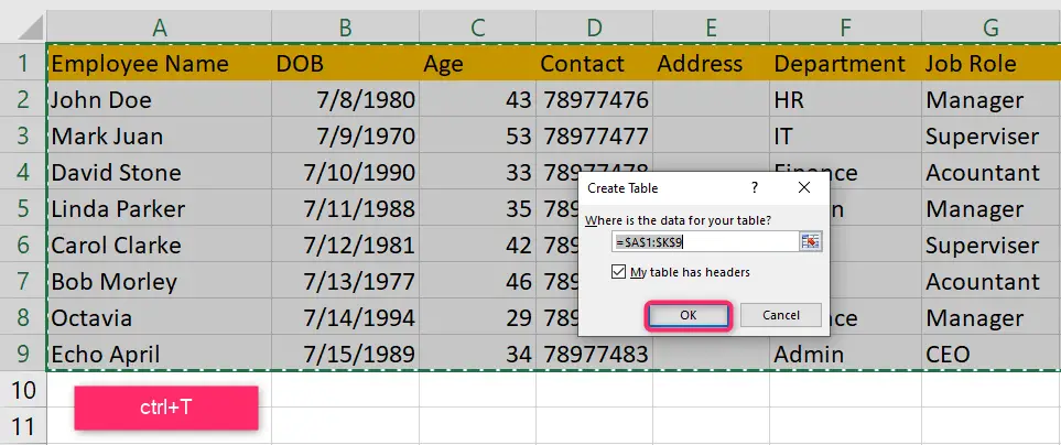 How to create Employee Database in Excel: Easy Guide - Excel Wizard