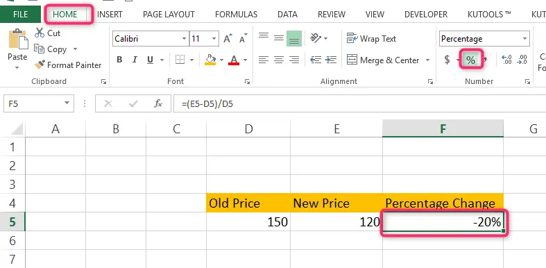 How To Calculate Percentage Change In Excel - Excel Wizard