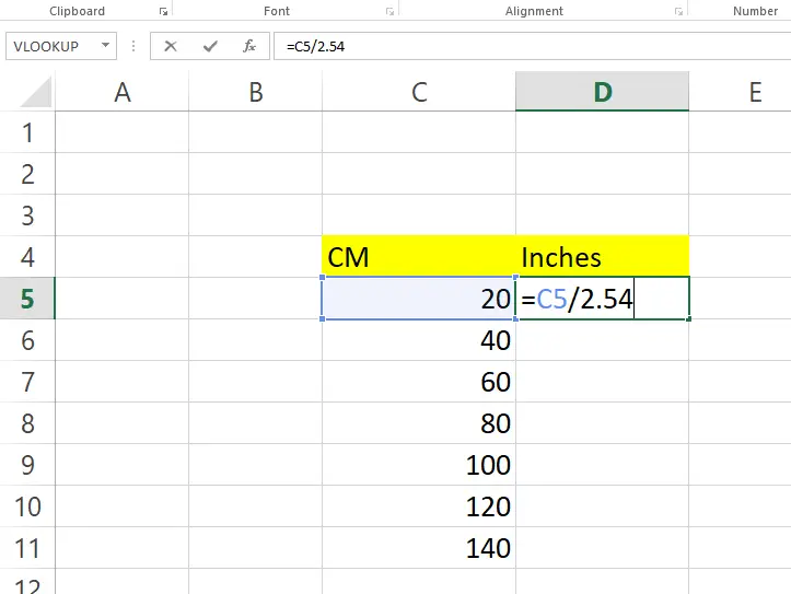 How to convert CM to inches in Microsoft Excel Excel Wizard