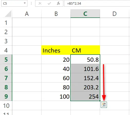 How To Convert CM To Inches In Microsoft Excel - Excel Wizard