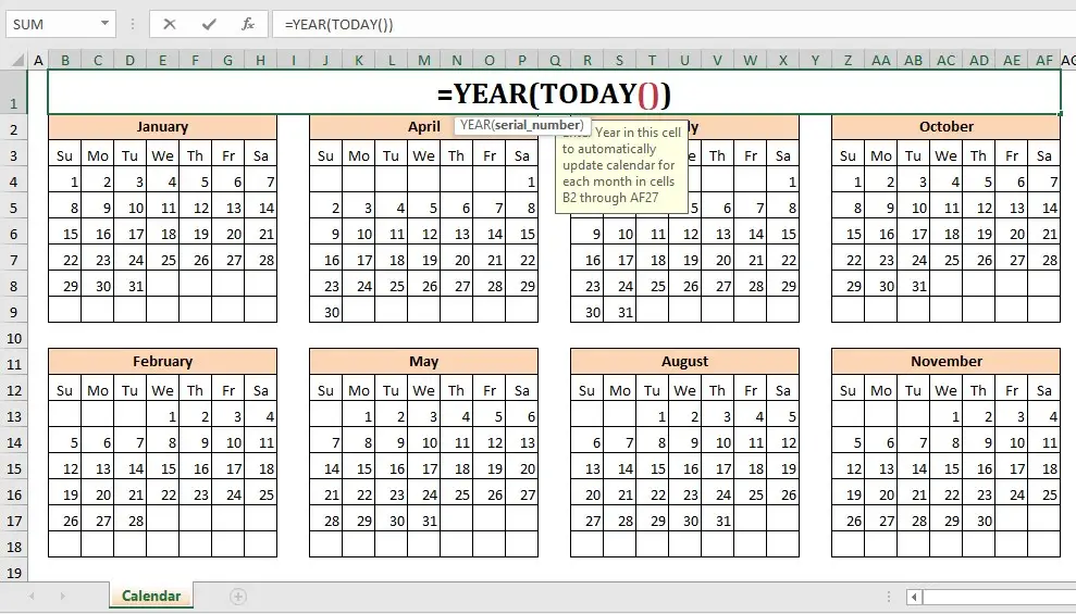 How to Create a Calendar in Excel 2024 - Excel Wizard