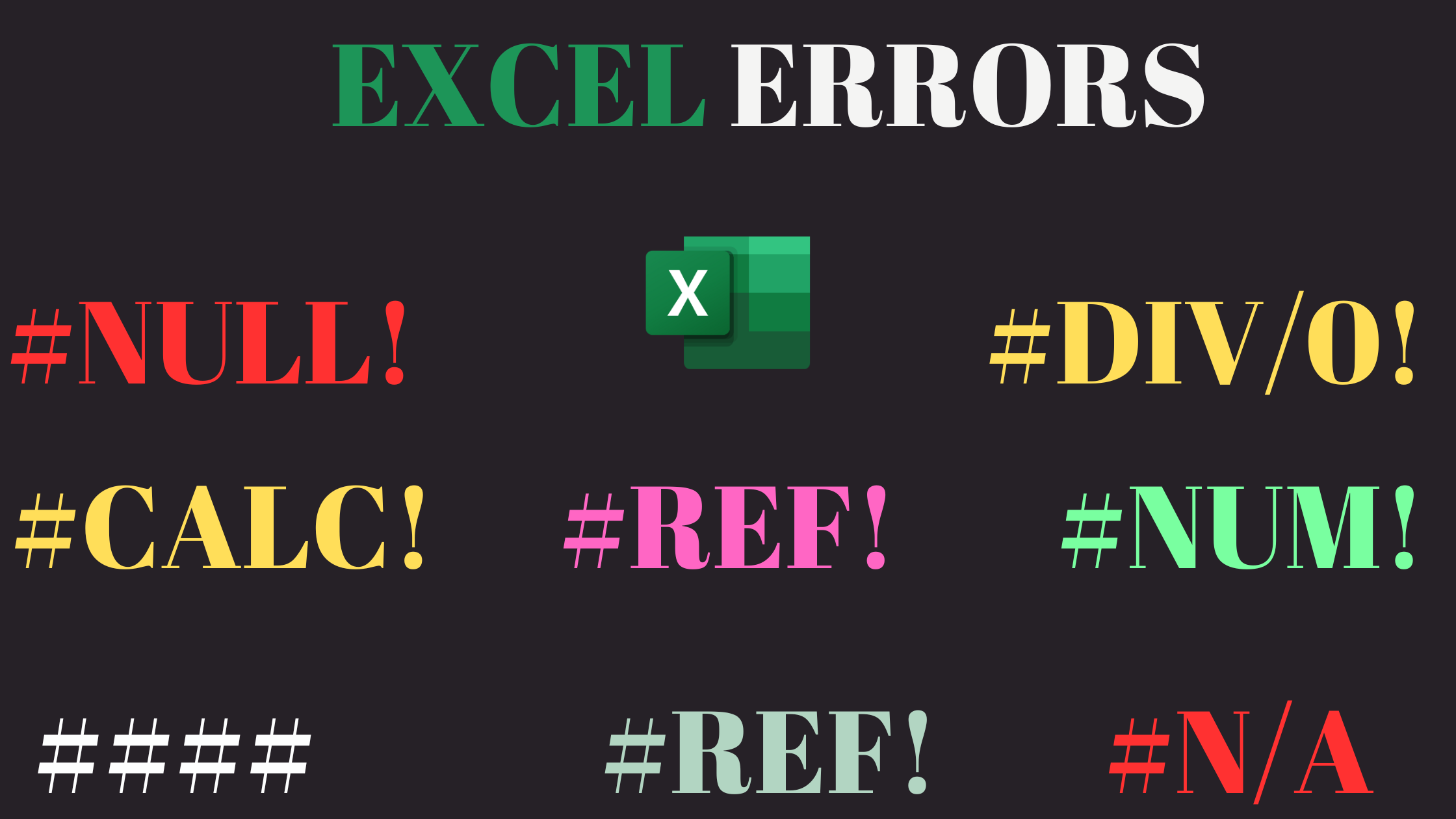 How to Solve Excel Errors? 15 Most Common Errors - Excel Wizard